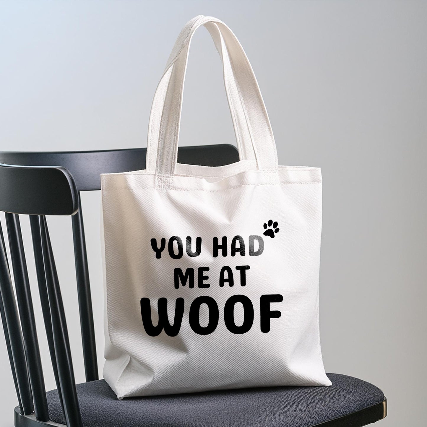 PawsMo You Had Me At Woof Canvas Tote Bag