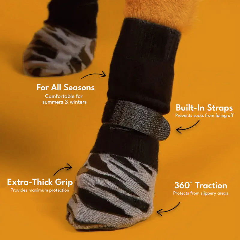 PawsMo Indoors Anti-Slip Grip Socks